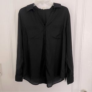 Maurices long-sleeve button-up blouse